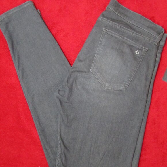 rag & bone Gray Jeans - Fit 1 Extra Slim Silver 36 x 34 - Picture 1 of 7